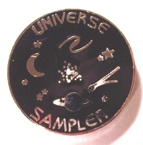 Universe Sampler club pin
