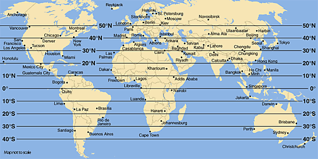 earth map latitude