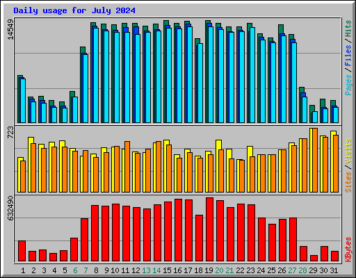 Daily usage for July 2024