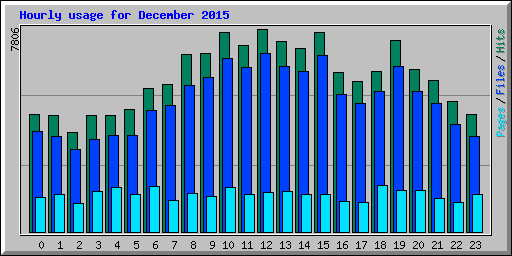 Hourly usage for December 2015