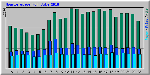 Hourly usage for July 2018