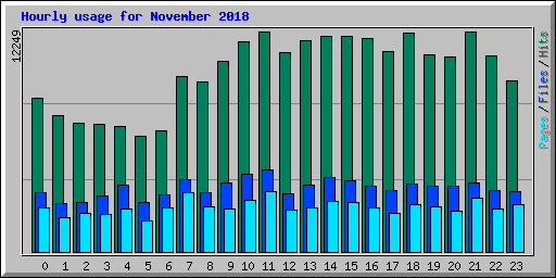 Hourly usage for November 2018