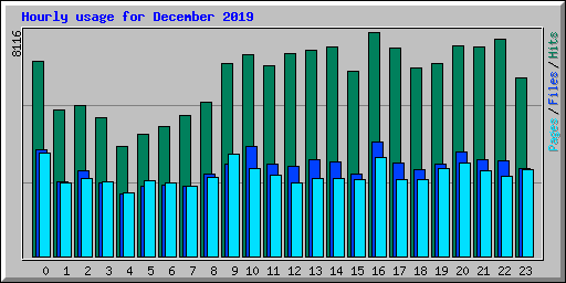 Hourly usage for December 2019
