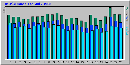 Hourly usage for July 2022