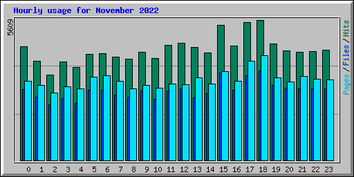 Hourly usage for November 2022