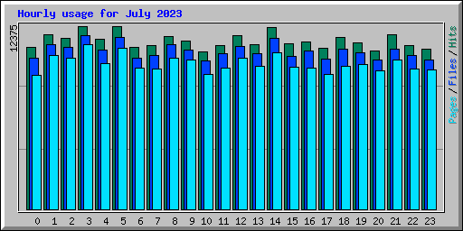 Hourly usage for July 2023