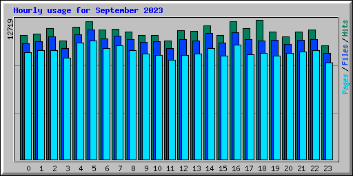 Hourly usage for September 2023