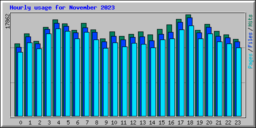 Hourly usage for November 2023