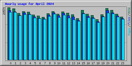 Hourly usage for April 2024