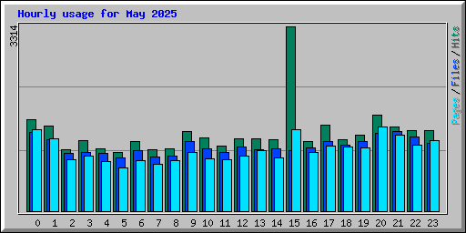 Hourly usage for May 2025