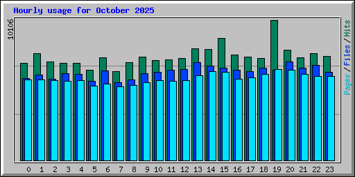 Hourly usage for October 2025