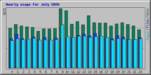 Hourly usage for July 2026